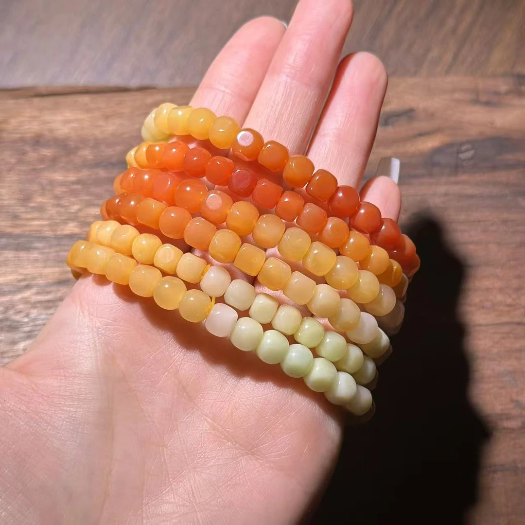 SJ0263 黄龙玉 圆珠渐变单圈手链 多样性发其-