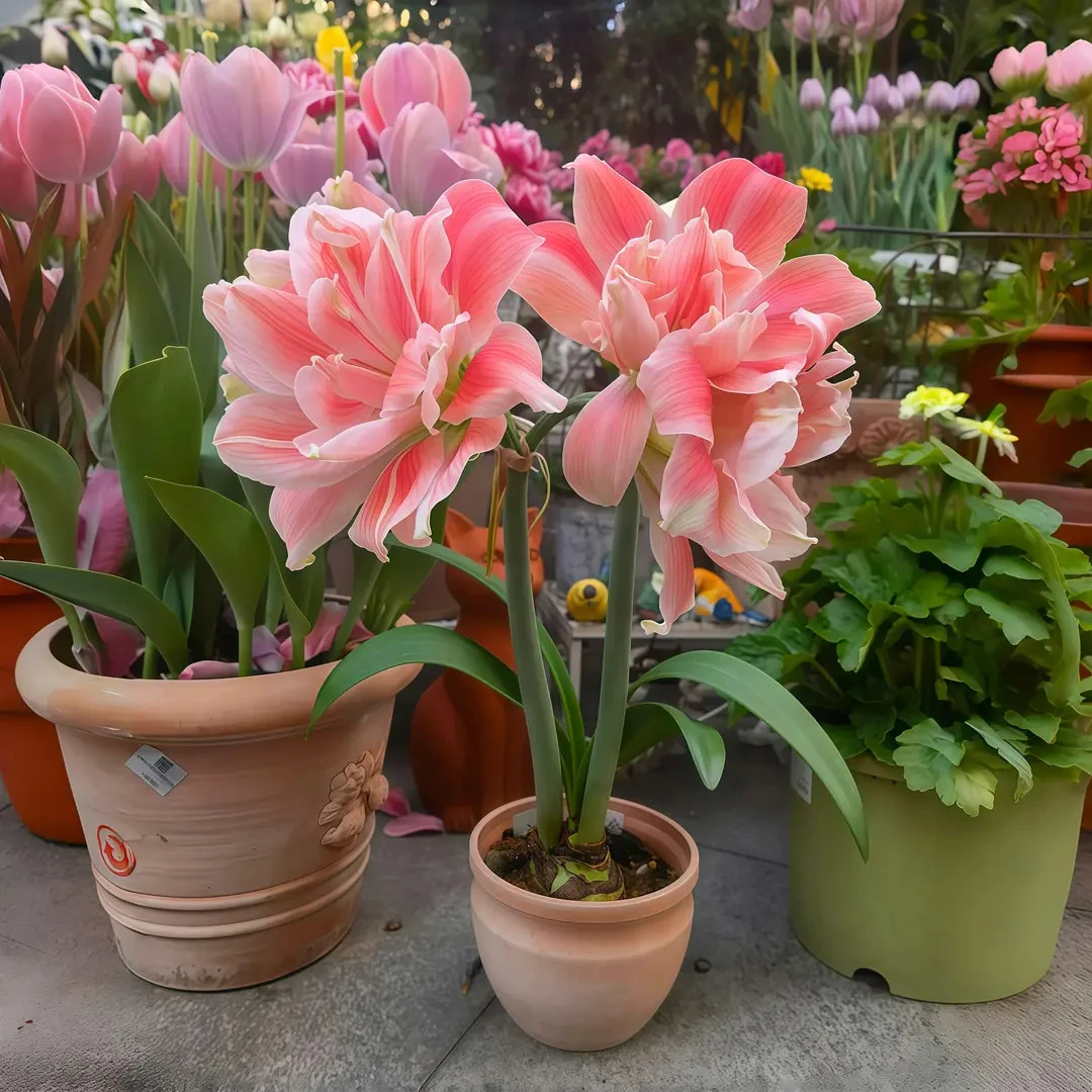 【荷兰进口】荷兰重瓣朱顶红种球观赏室内外盆栽植物懒人花卉好养活