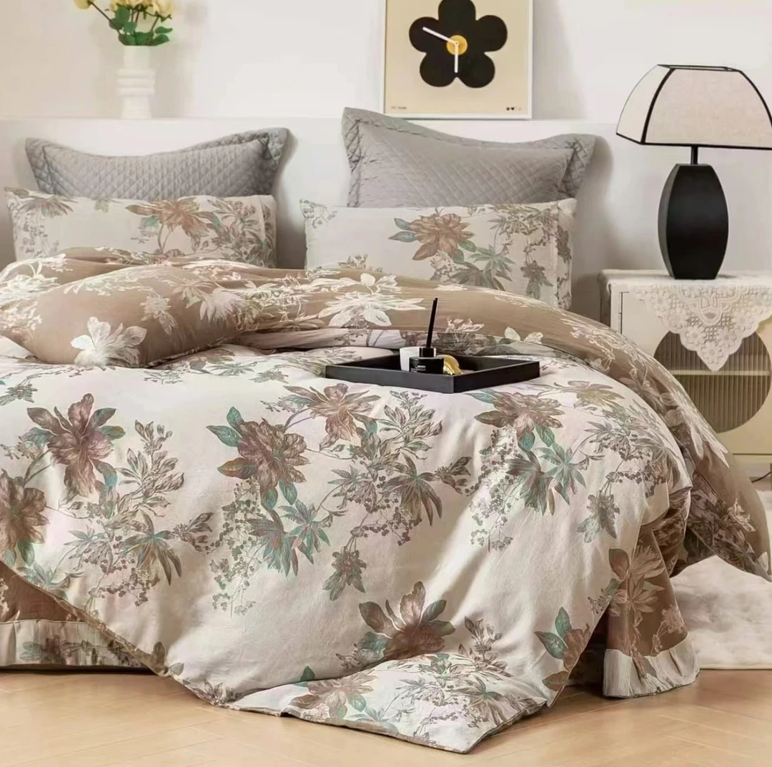 【叶语婆娑蓝】200*230驼绒暖绒柔软亲肤多功能冬被