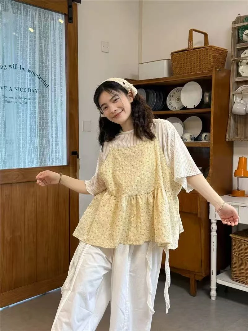 2025年夏季时尚百搭设计感重工显瘦休闲透气新款两件套DGM2685