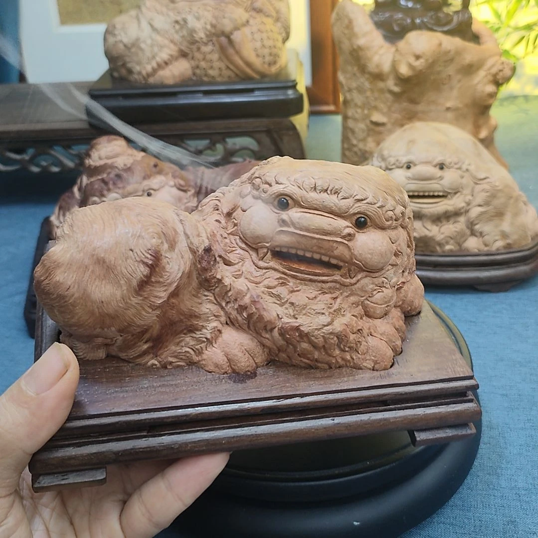 荔枝木石*荔枝木香炉摆件纯手工雕刻