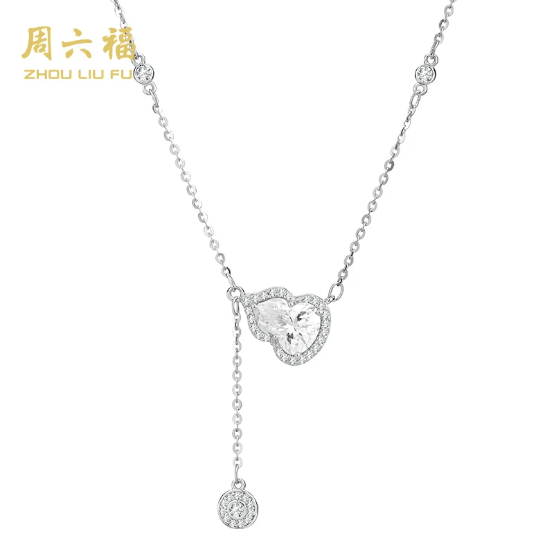 ZHOU LIU FU/周六福 坠链均925银合成锆石 流光葫芦套链-Y6706-主