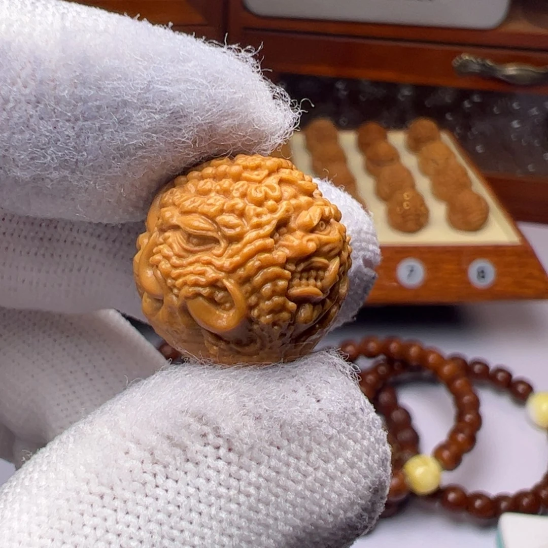 猴头核桃把件精工一念象神18左右