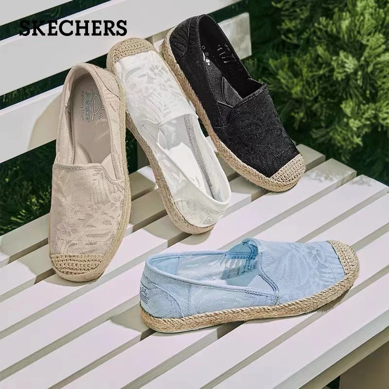 【斯凯奇】小香风渔夫鞋蕾丝浅口平底单鞋113025 DB