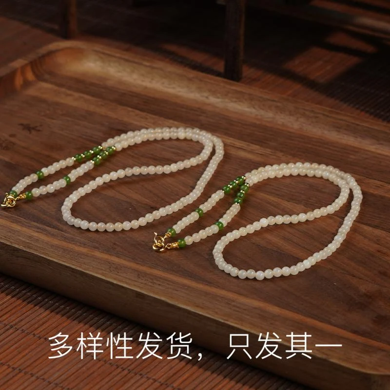 【香掌柜】金藕配碧玉项链【多样性发货，发一件】