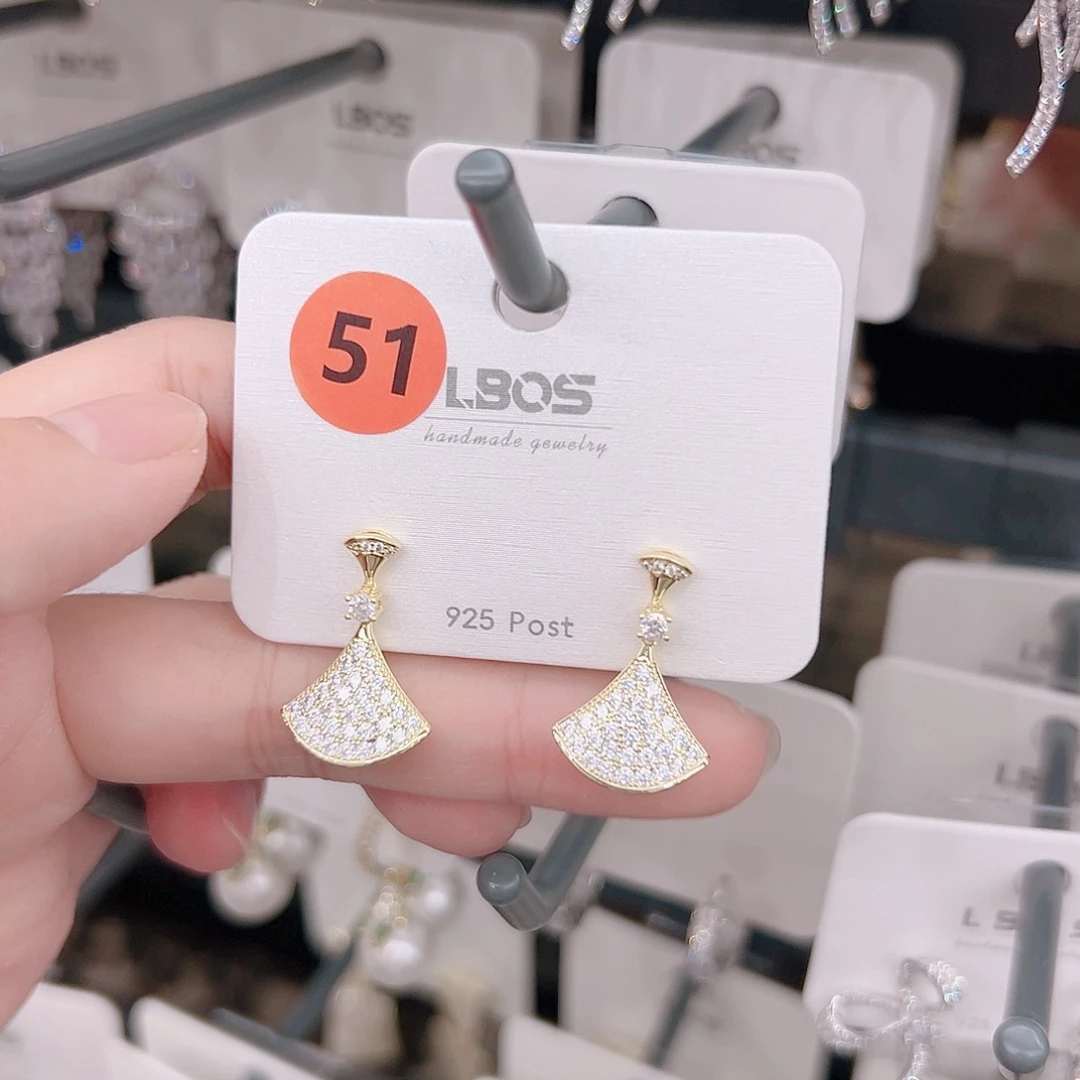 锆石纯铜合金耳环