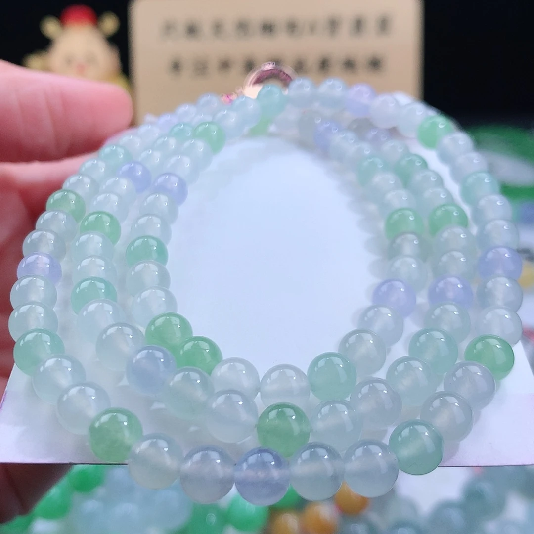 翡翠手链未镶嵌卡6mm