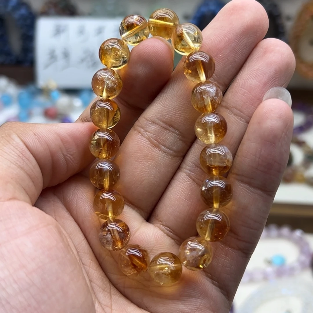 水晶手链未镶嵌10.7咪黄塔晶