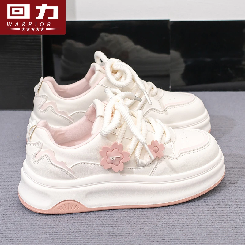 回力板鞋女2025新款春季厚底小香风休闲运动女鞋百搭透气小白鞋子