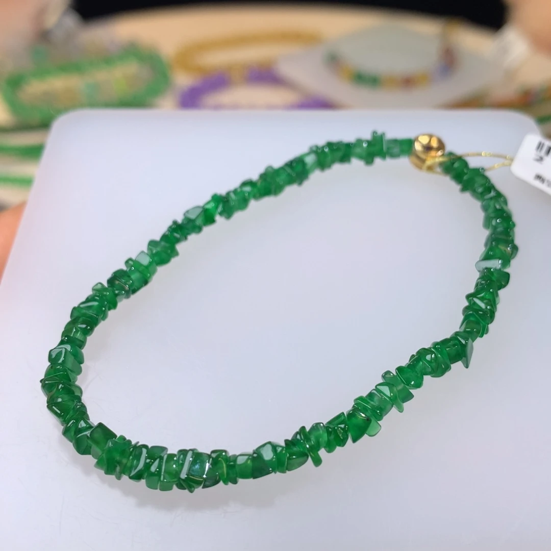 散珠翡翠冰润胶浓色绿随形