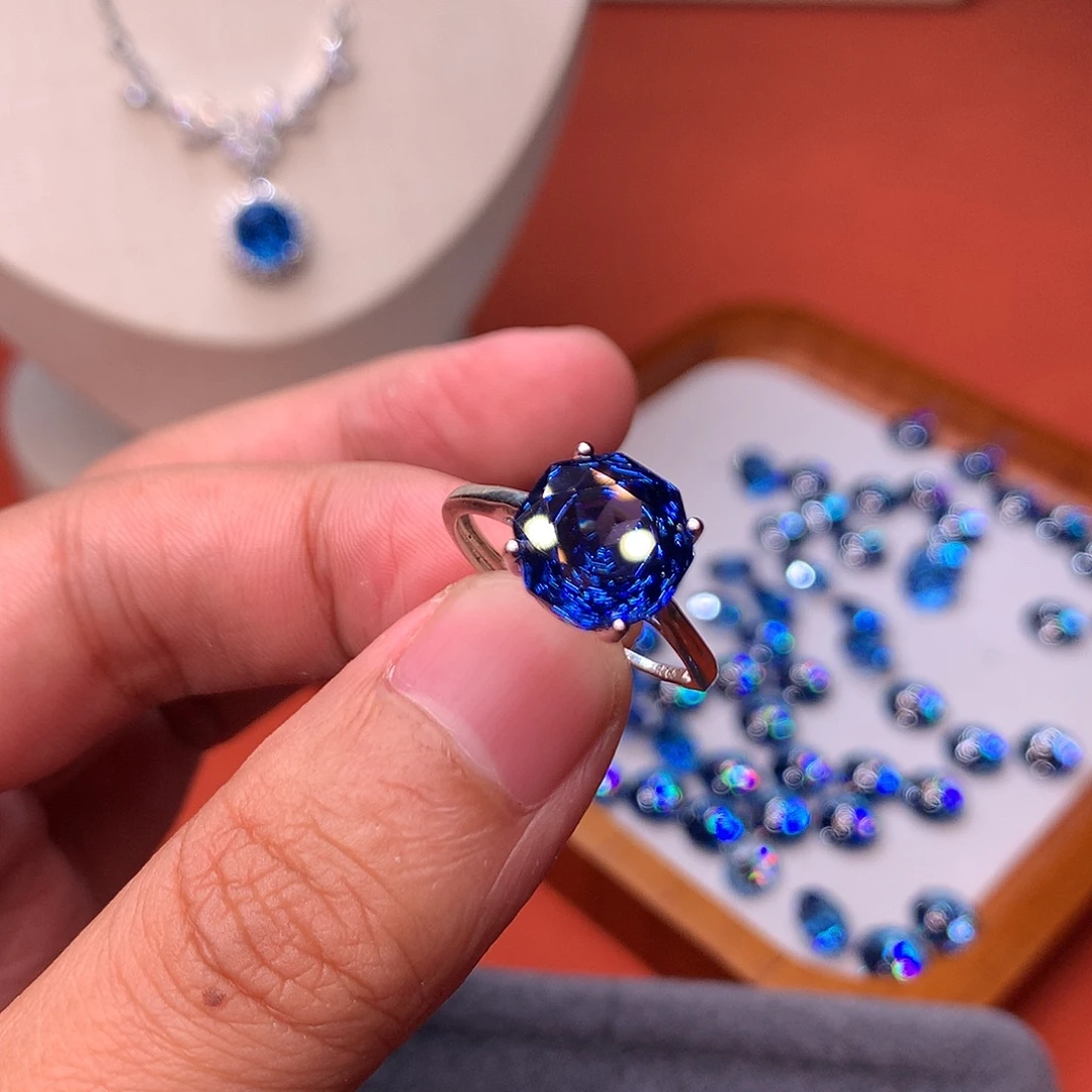 戒指银S925镶嵌托帕石1111