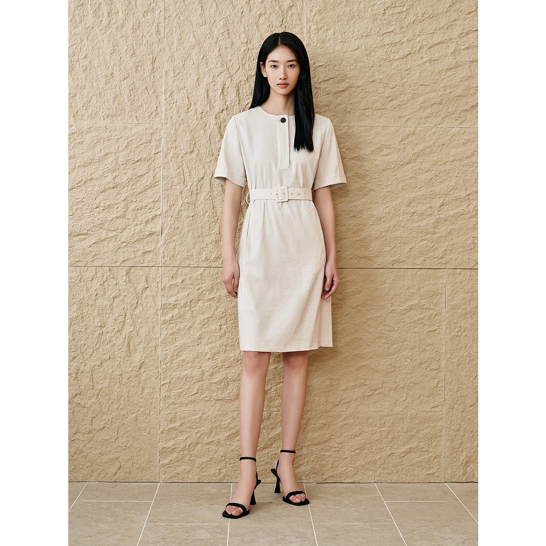 INSUN恩裳商场同款2025夏季新款小众显瘦连衣裙9C35205160