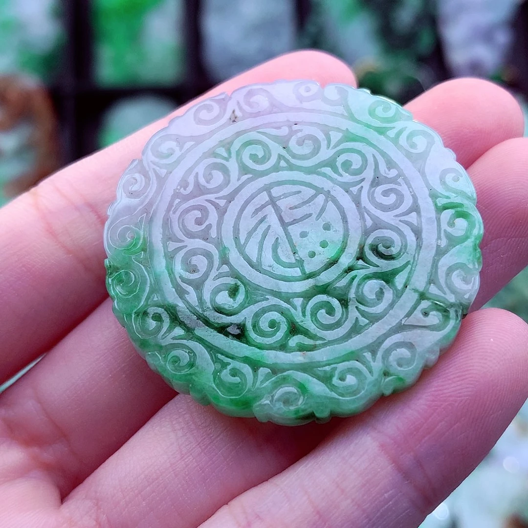 翡翠未镶嵌颈饰天然