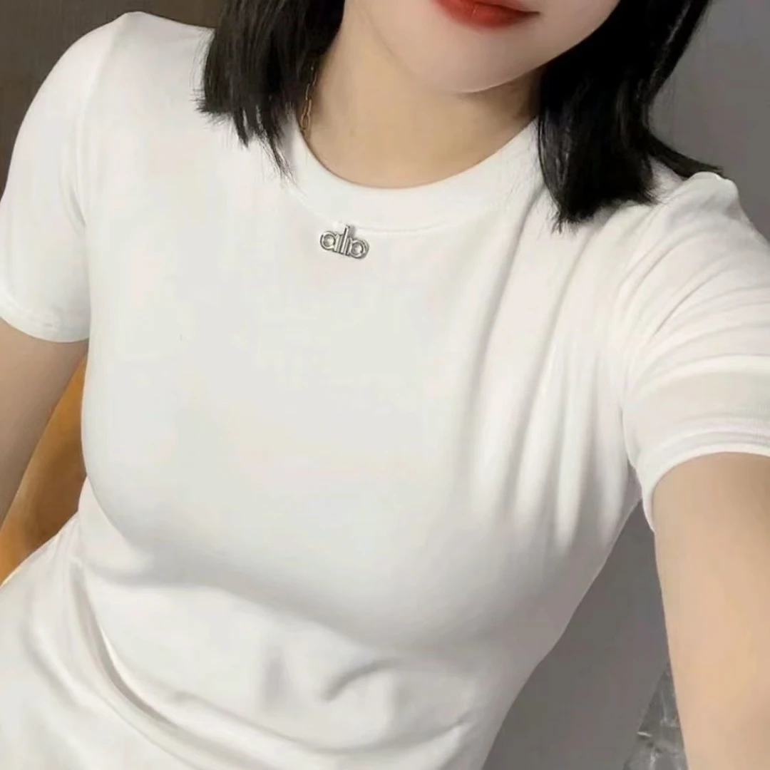 夏季新款莫代尔薄款正肩圆领短袖T恤修身显瘦百搭打底上衣女