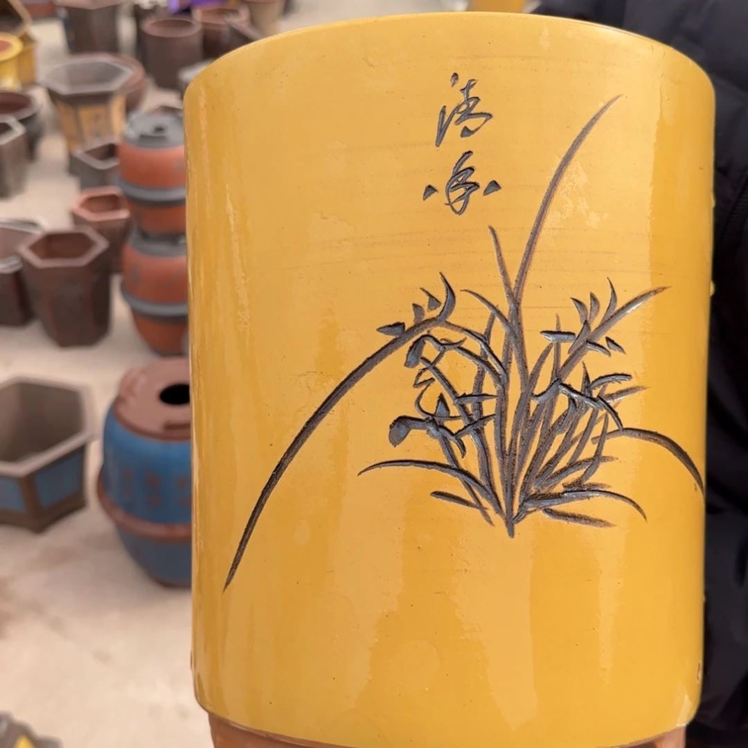 紫砂花盆口径17.22口径