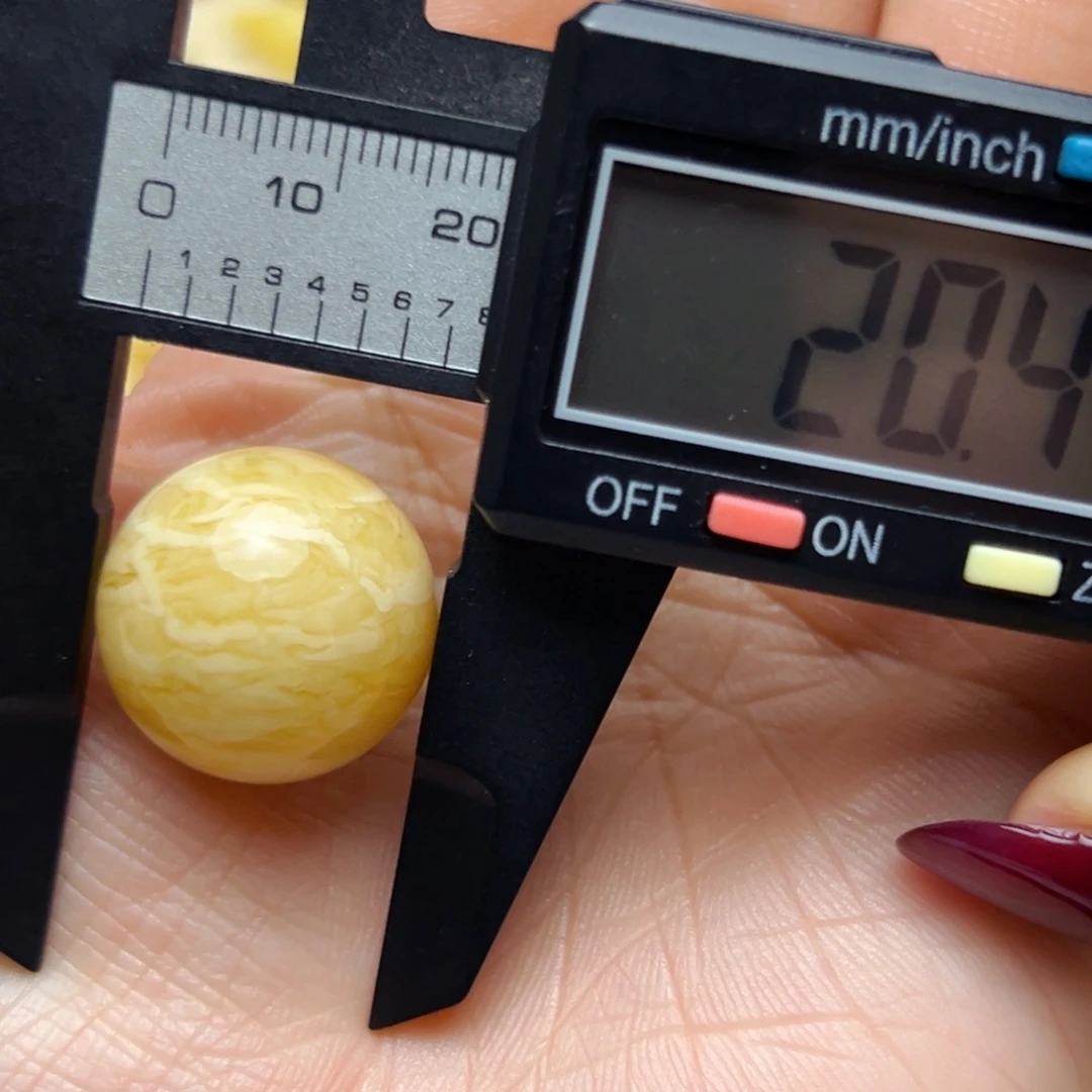 蜜蜡裸石未镶嵌唯**丶20.4mm单珠