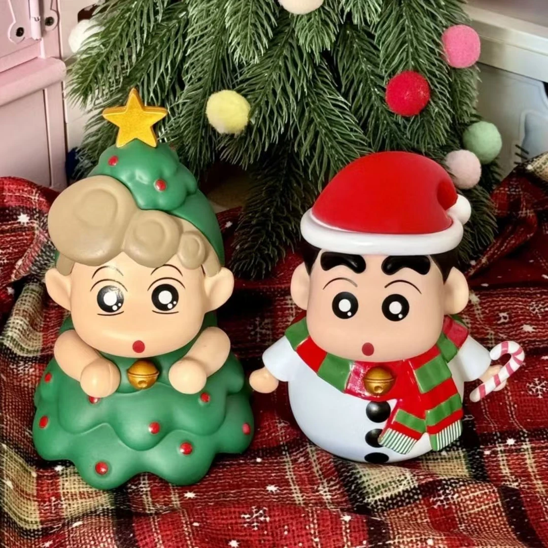 蜡笔小新圣诞款小新小葵装饰摆件呆萌可爱公仔潮玩手办桌面小礼物