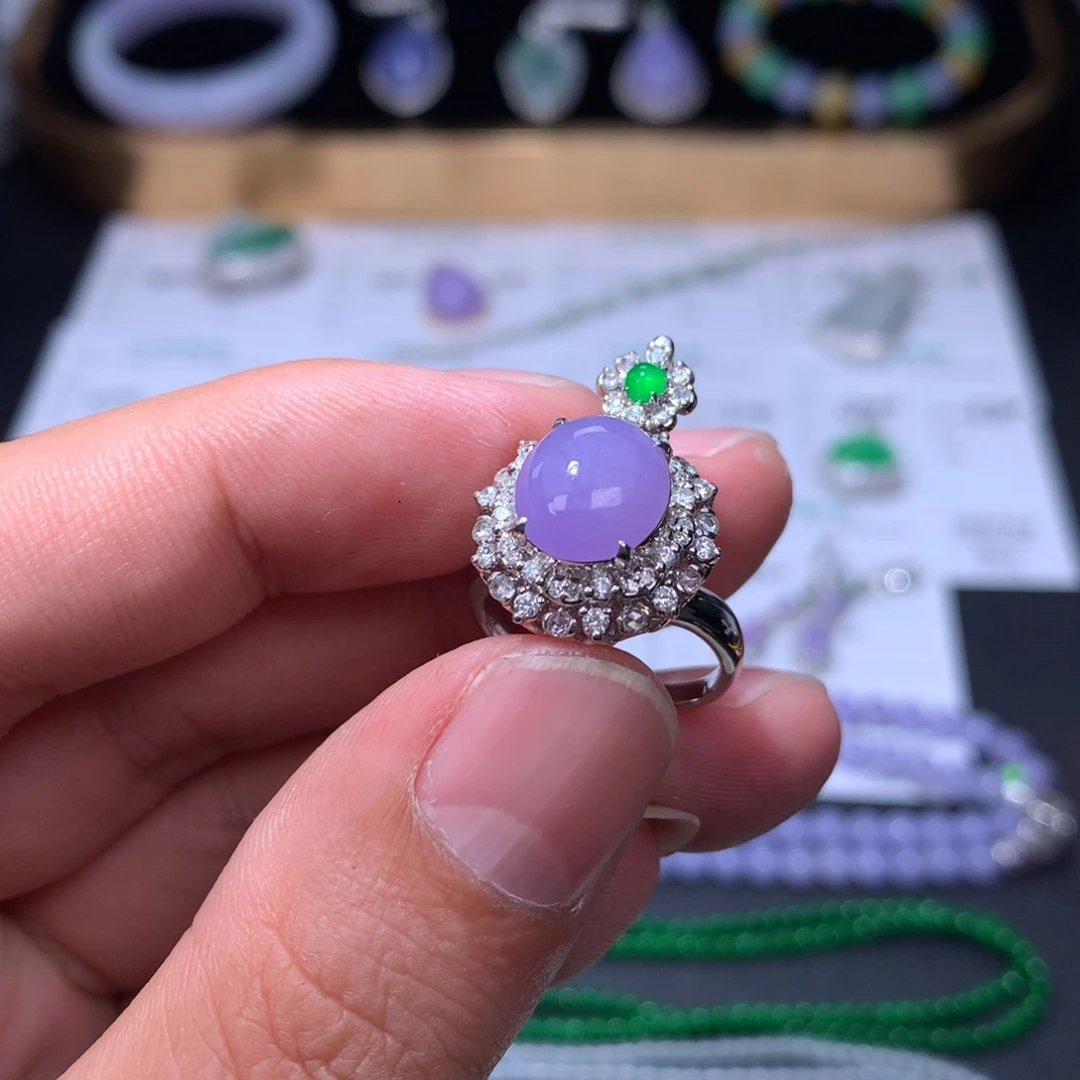 翡翠18K金镶嵌颈饰48小时鉴赏期退货不扣服务费