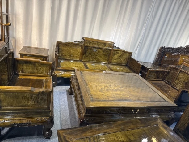 卷书素面沙发八件套