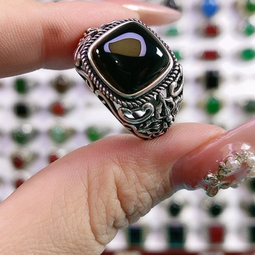 【闪购商品】银S925镶嵌戒指玛瑙/玉髓G*Q