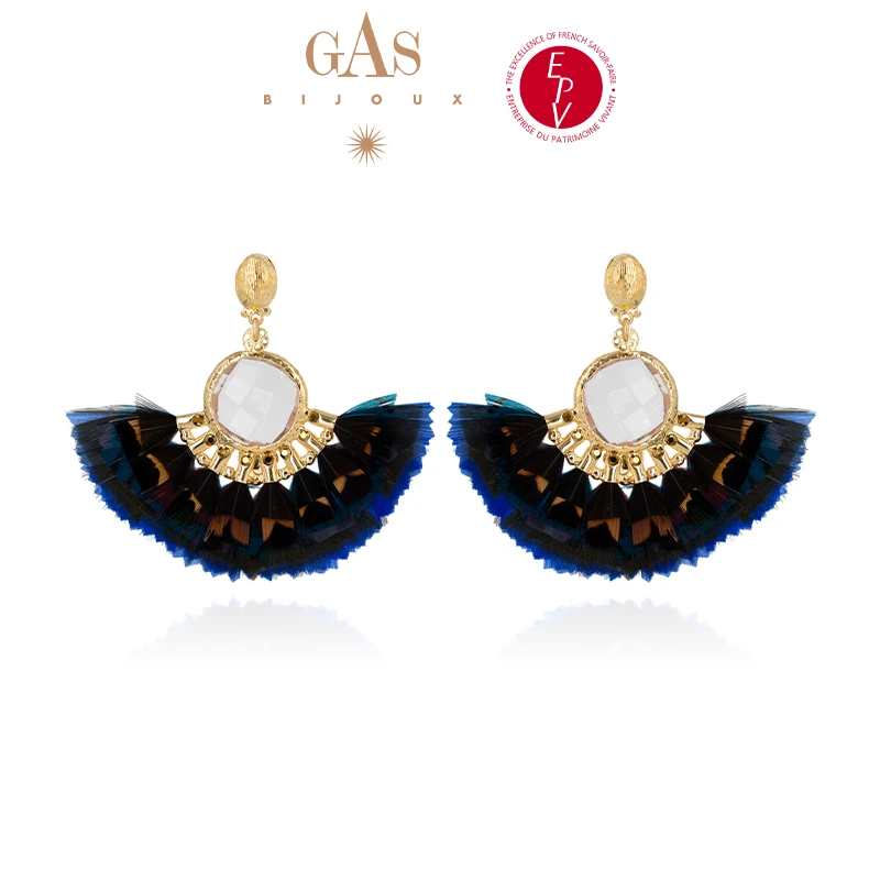 GAS BIJOUX 耳环 【法国进口】色彩之翼系列羽毛耳环