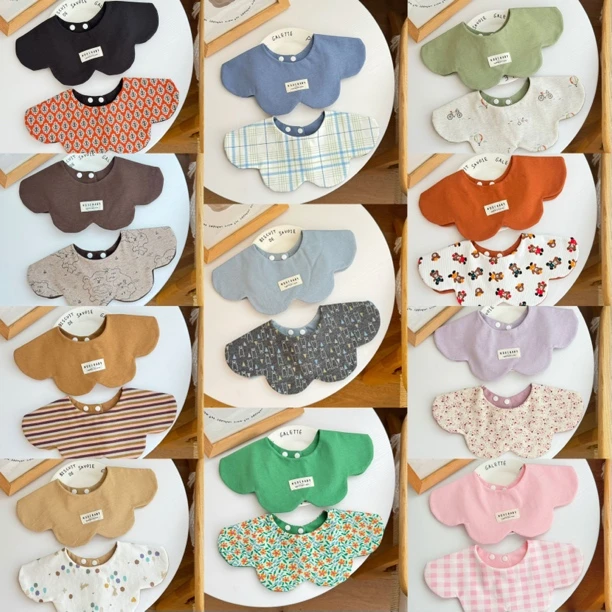 高货双面可用纯棉口水巾