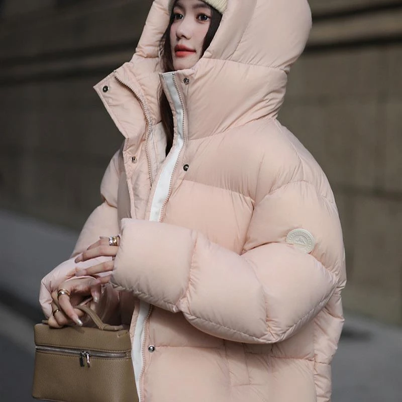 波司优品联名ClolvKiss高端羽绒服女2025秋冬季新款连帽白鸭绒
