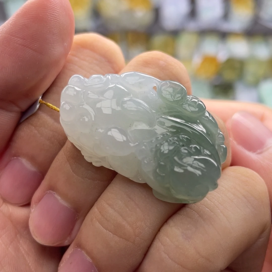 翡翠未镶嵌颈饰貔貅22