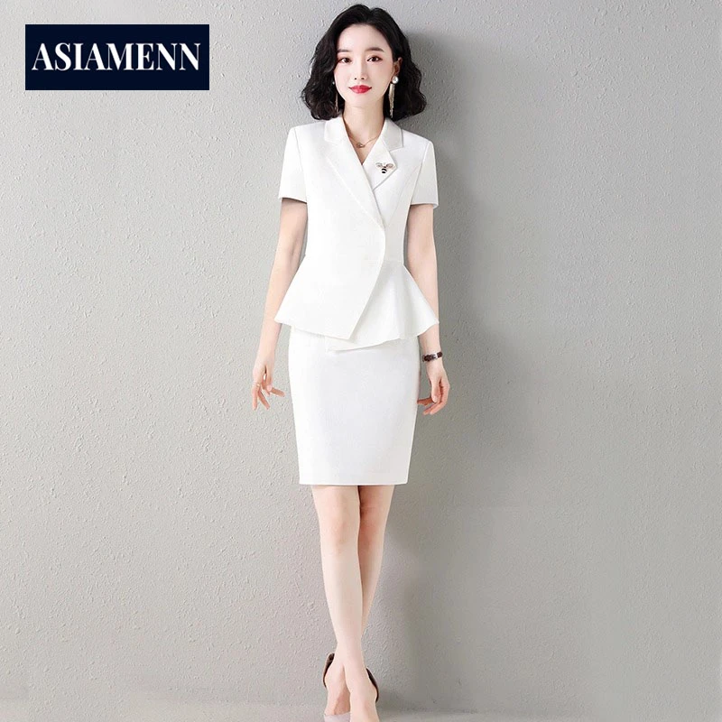 高级感时尚轻熟风职业套装女士气质修身小西装夏款经理工作服正装