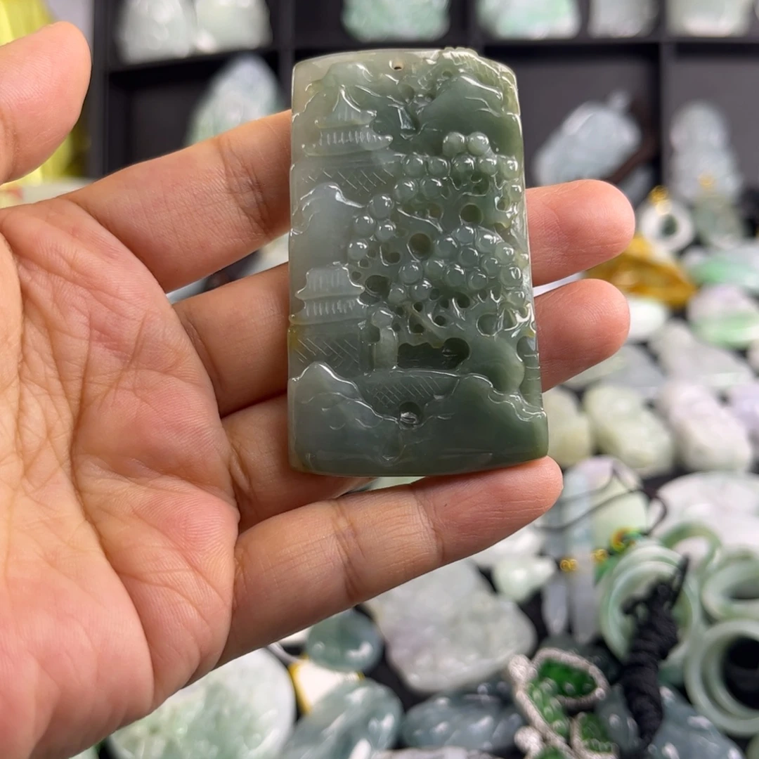 翡翠未镶嵌吊坠(不含链)
