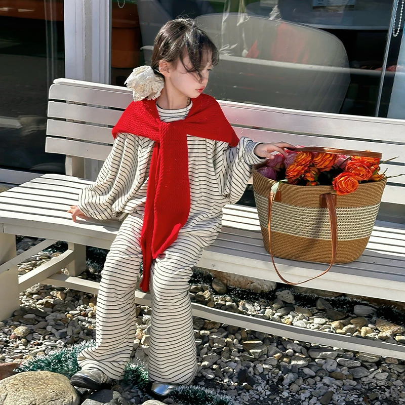 六六公主童装女童卫衣套装春秋款韩版两件套  25S020