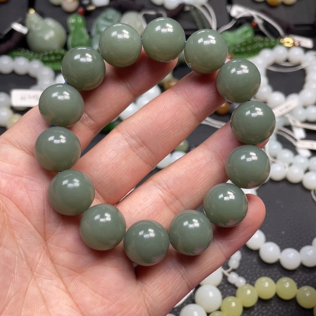 和田玉未镶嵌手链16