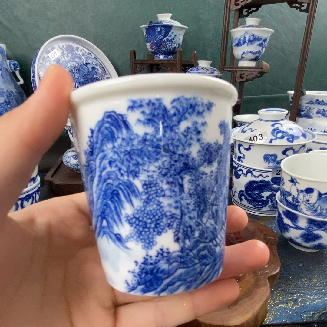 瓷片景德镇手绘青花茶器455