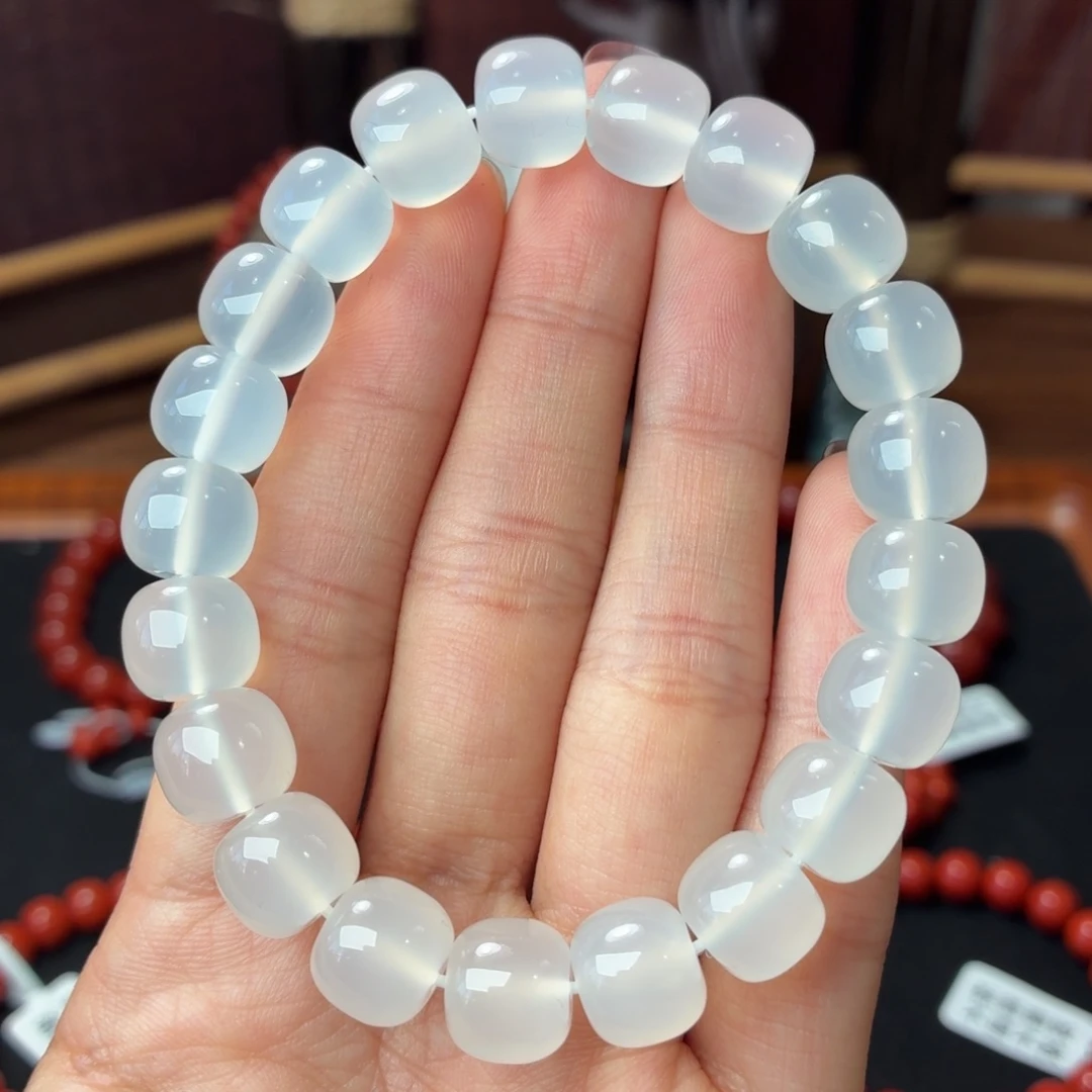 玛瑙/玉髓未镶嵌手串保山原矿荔枝冻老型卡10