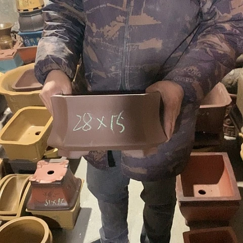 紫砂花盆手工制作