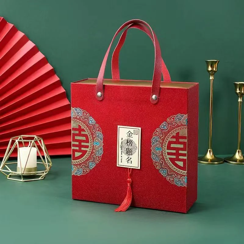 金榜题名喜糖礼盒考大学升学宴礼品盒空盒子磨砂抽屉式伴手礼酒席