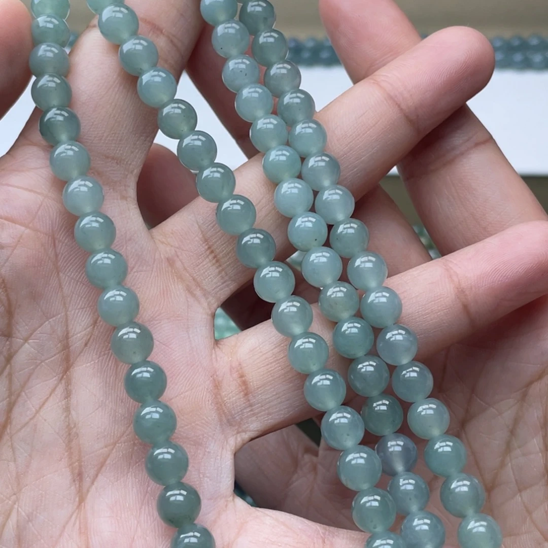 翡翠未镶嵌颈饰卡7左右珠链