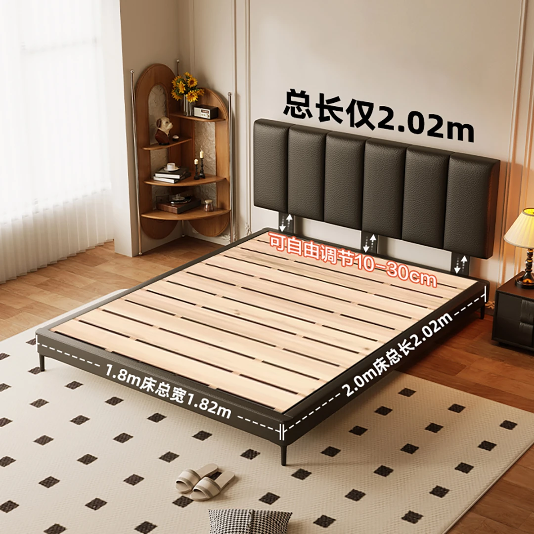 【三抽储物】头层牛皮主卧大床1.8米轻奢软体婚床真皮床