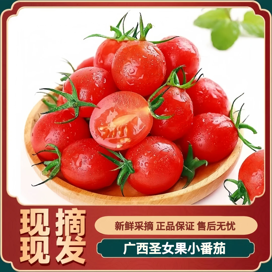 广西圣女果农家现采现发买2.5斤送2.5斤带箱五斤