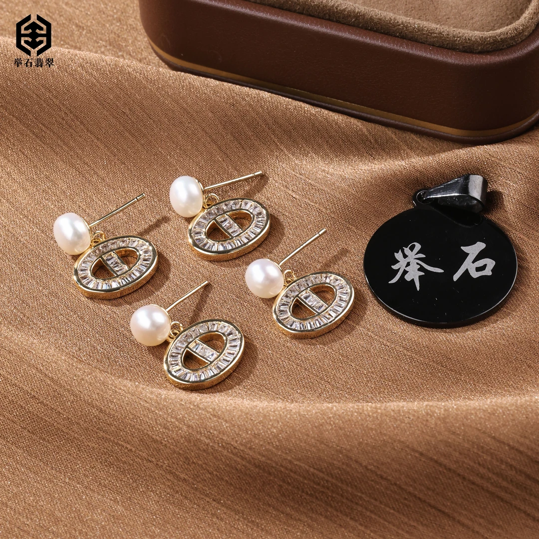 【举石臻品】TH0630-668-102淡水无核珍珠耳饰（一对/多样性发）N