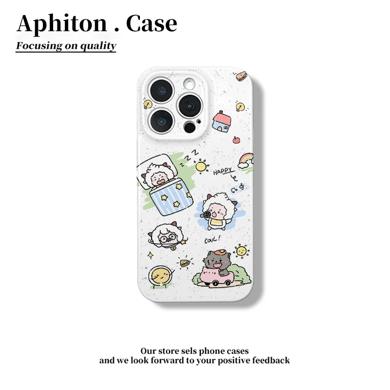 奥菲顿萌版泼墨懒洋洋适用苹果16菲林手机壳华为P70vivoppo小米15