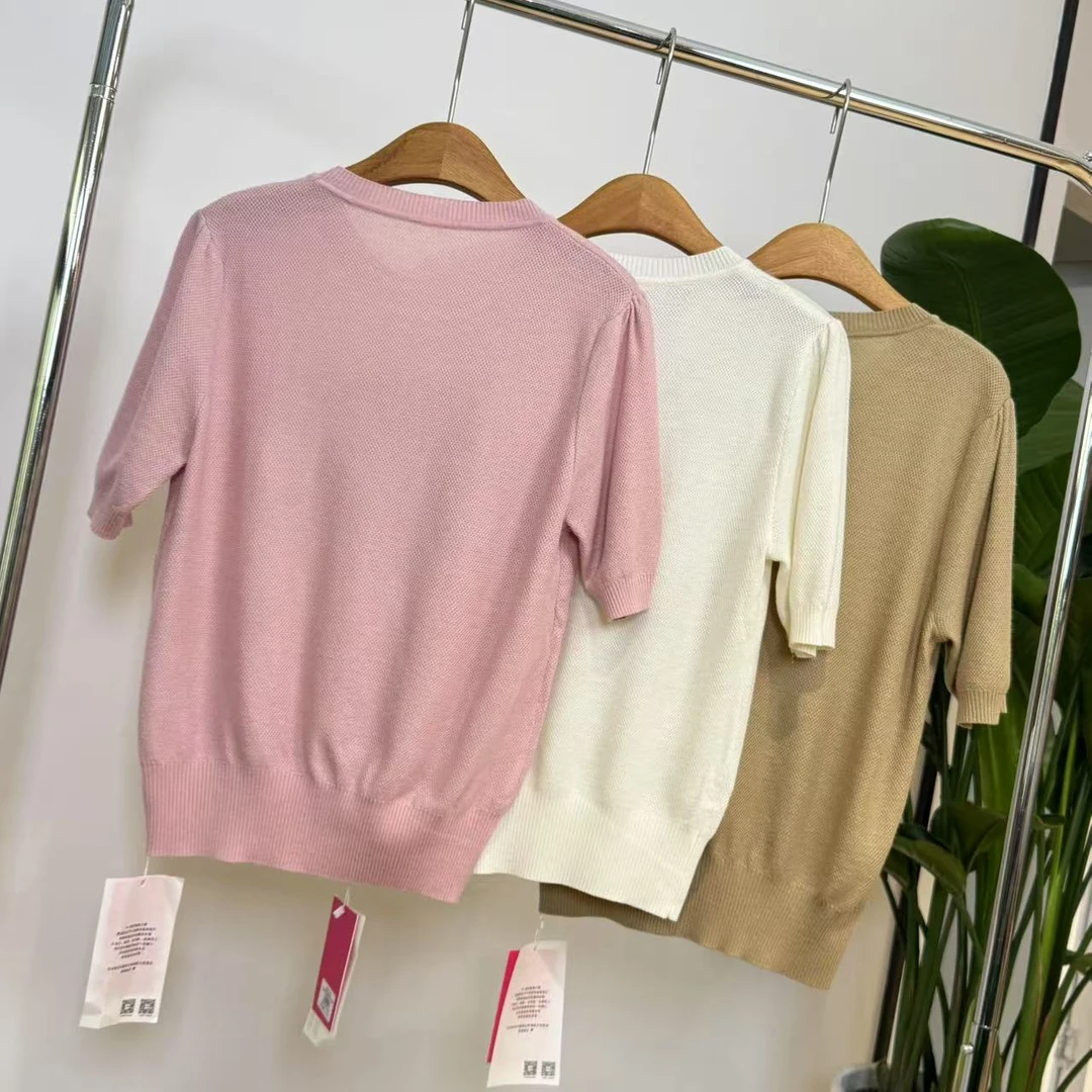 重工钉珠时尚短袖T恤ZBS32813衣长57