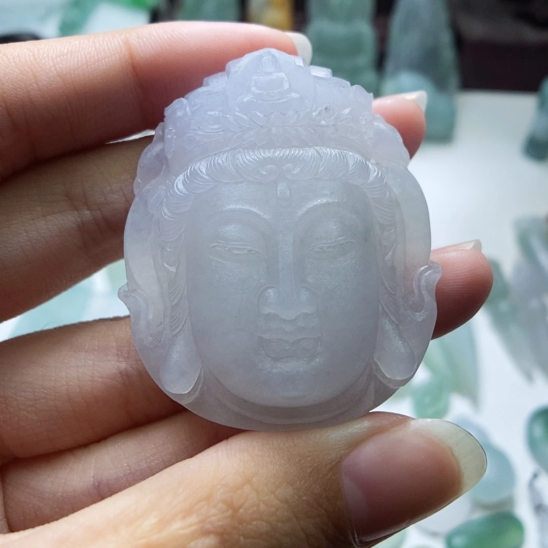 娜***甜定制翡翠未镶嵌观音头