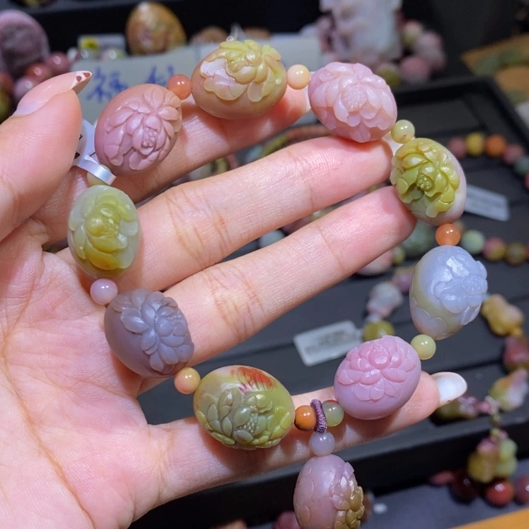 【闪购商品】未镶嵌手链玛瑙/玉髓咪**安盐源玛瑙