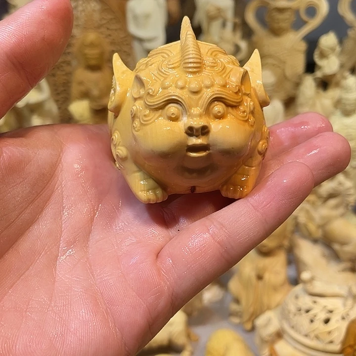 黄杨木小瑕疵胖貔貅