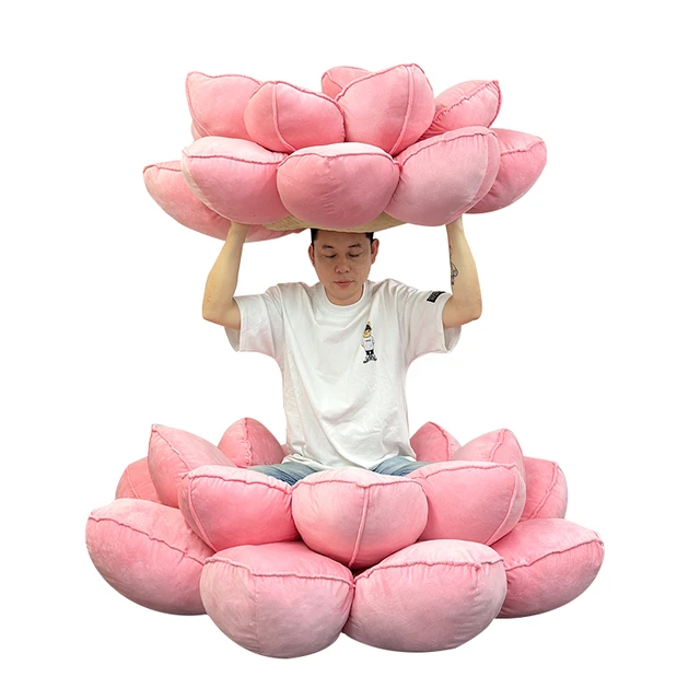 莲花宝座好运莲莲坐垫搞怪屁垫办公室飘窗懒人打坐墩蒲团沙雕礼物