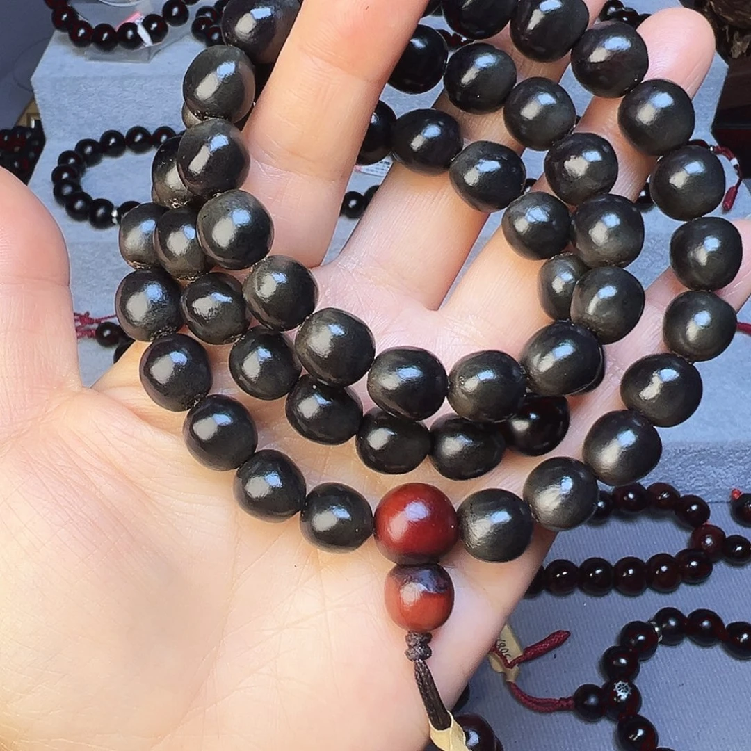精品脖挂卡12.5毫米54颗籽黑色吧