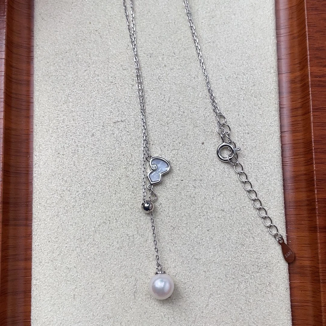 颈饰银S925镶嵌海水珍珠