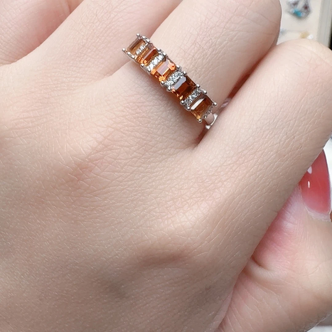 水晶戒指银S925镶嵌戒指91