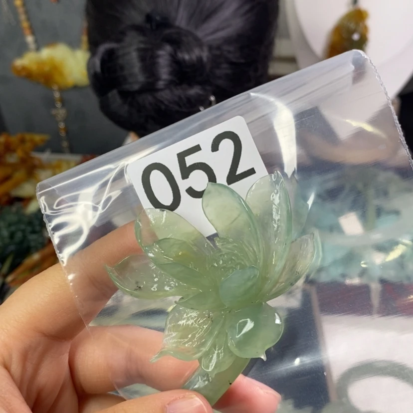 【闪购商品】岫玉发饰未镶嵌社***匪